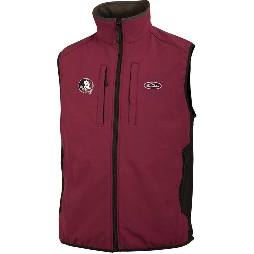 Drake Florida State Vest FSU Seminoles Windproof Tech Golf Full Zip men's size L